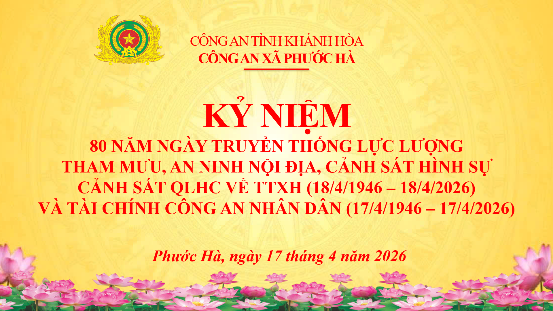 Công an xã Phước Hà: Sôi nổi các hoạt động kỷ niệm 80 năm truyền thống các lực lượng