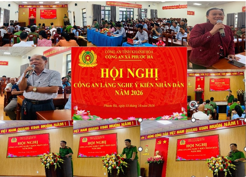 Công an xã Phước Hà tổ chức Hội nghị Công an lắng nghe ý kiến Nhân dân