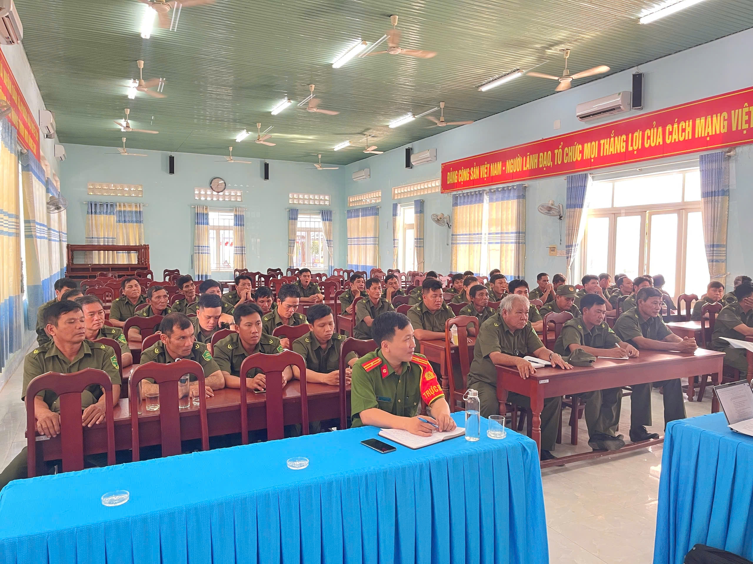 Công an xã Phước Hậu tổ chức hội nghị sơ kết công tác của lực lượng an ninh trật tự ở cơ sở