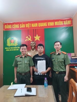 Công an xã Suối Dầu tiếp nhận đơn tự nguyện tham gia nghĩa vụ Công an nhân dân năm 2026