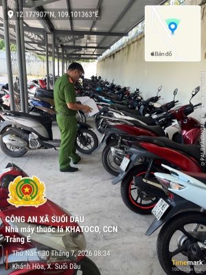 Tăng cường rà soát phương tiện của công nhân tại Cụm công nghiệp Trảng É
