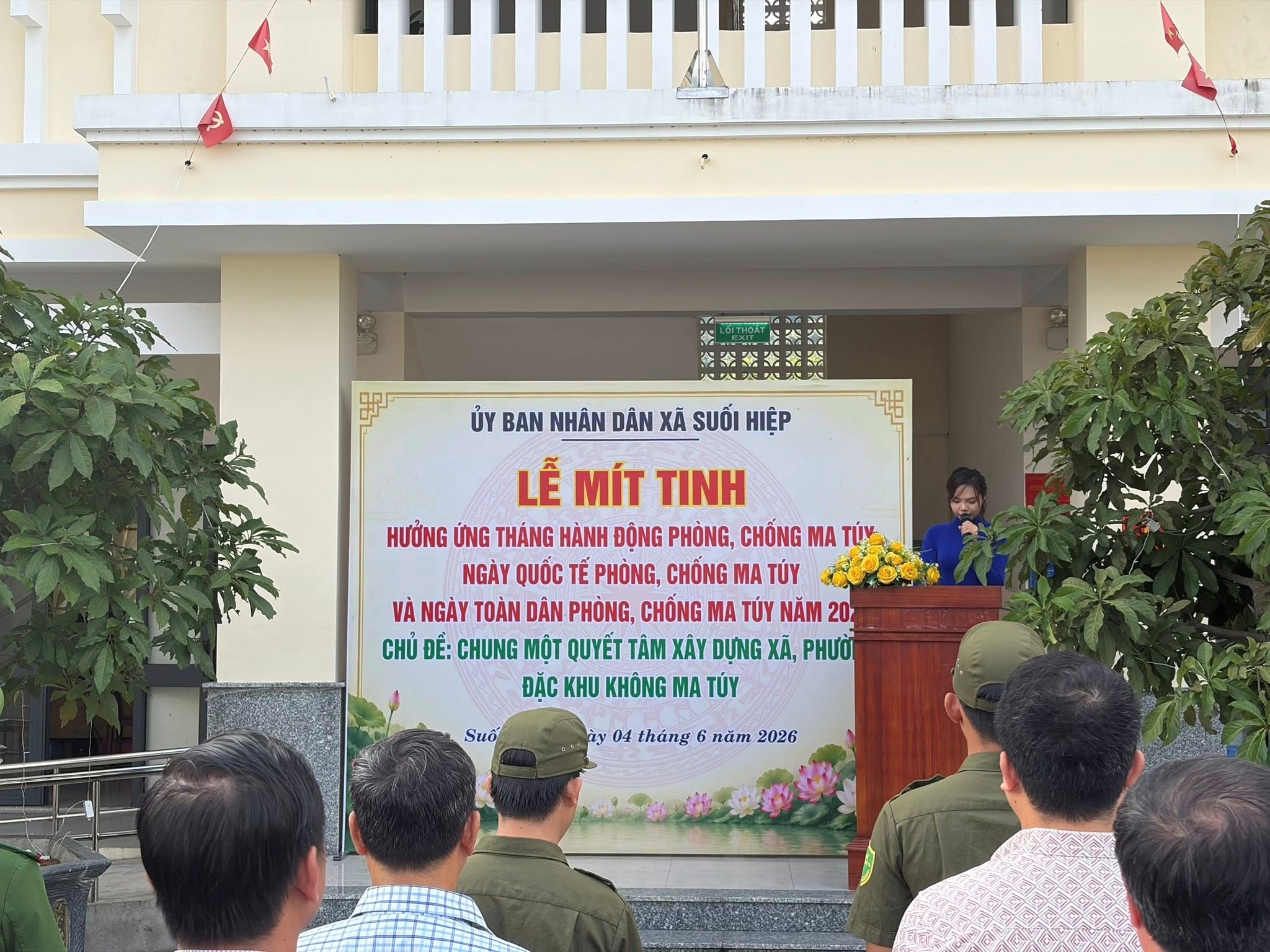 Xã Suối Hiệp ra quân hưởng ứng Tháng hành động phòng, chống ma túy năm 2026