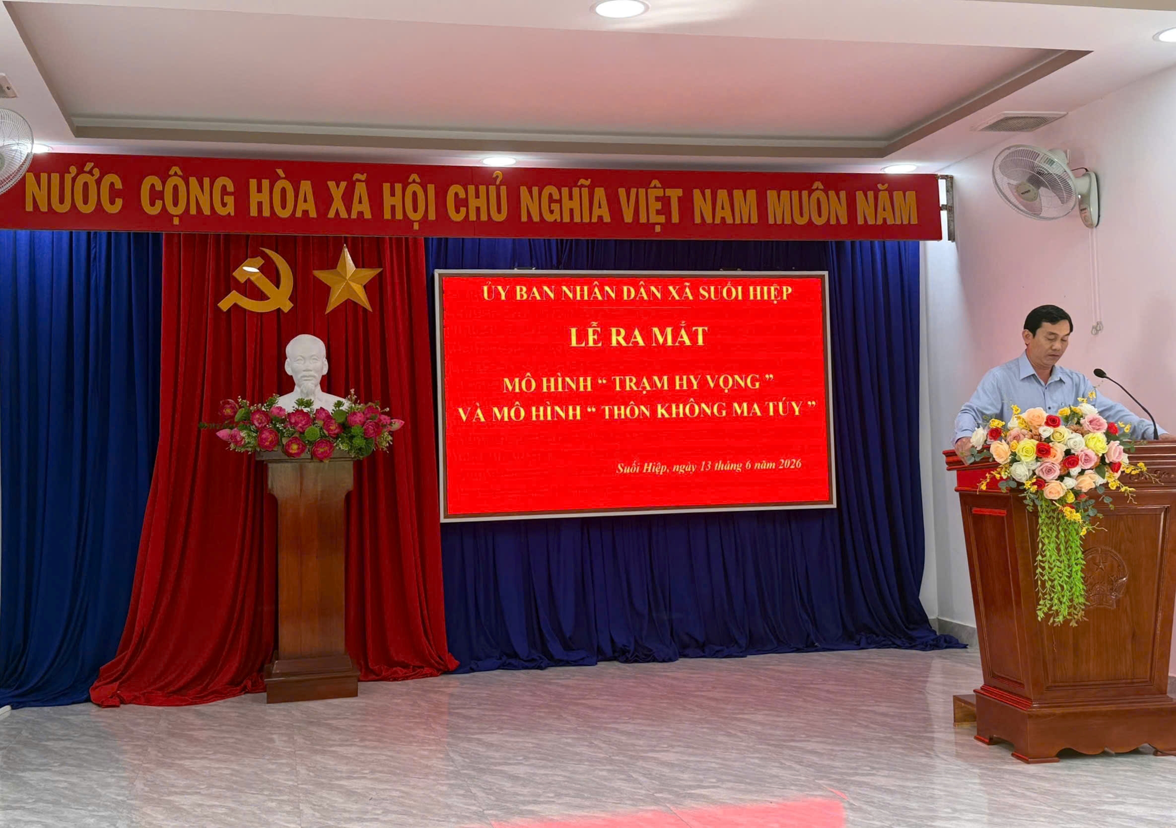 Xã Suối Hiệp ra mắt mô hình “Trạm hy vọng” và “Thôn không ma túy”