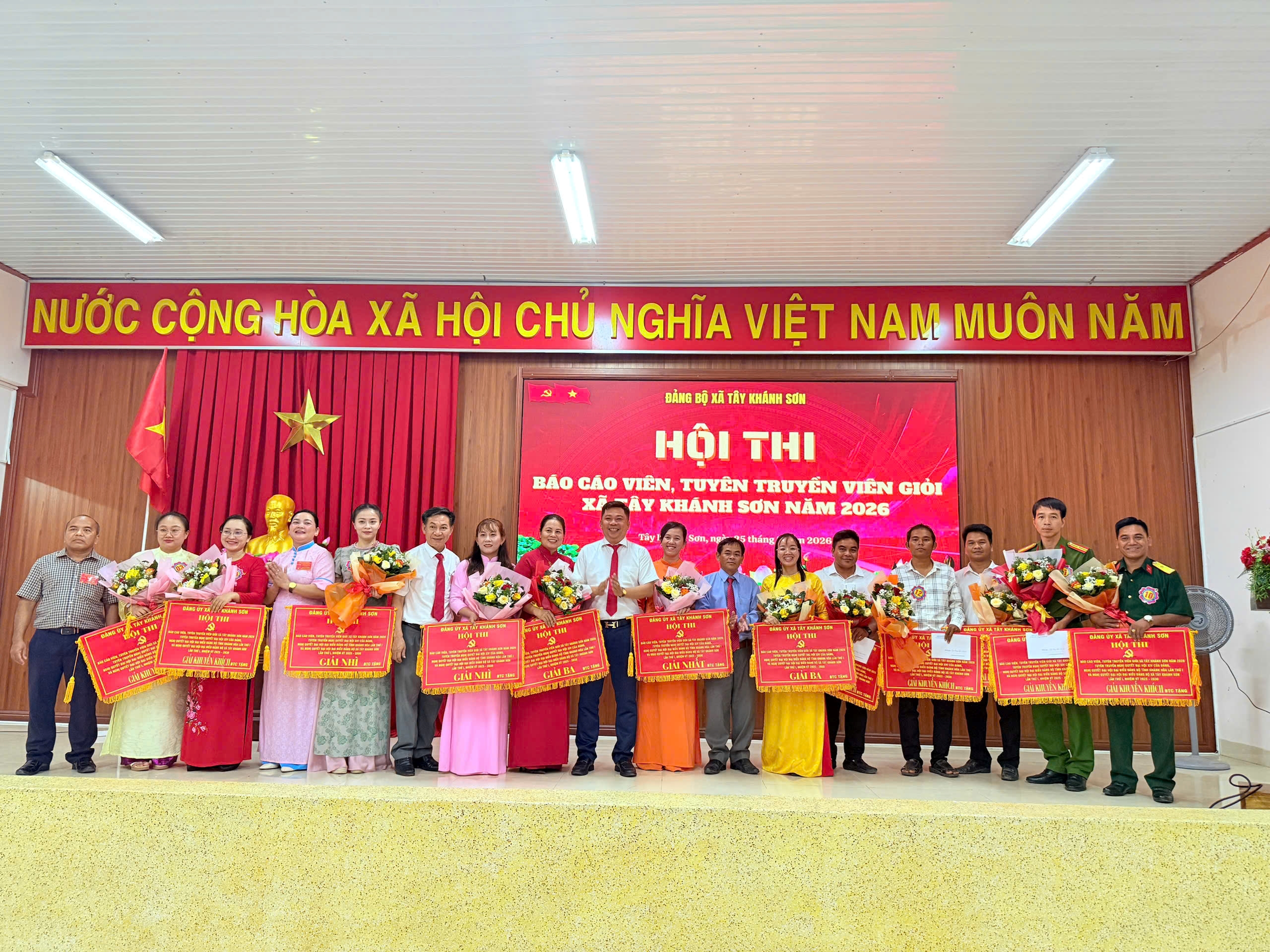 Chi bộ Công an xã Tây Khánh Sơn tham gia Hội thi Báo cáo viên, tuyên truyền viên giỏi năm 2026