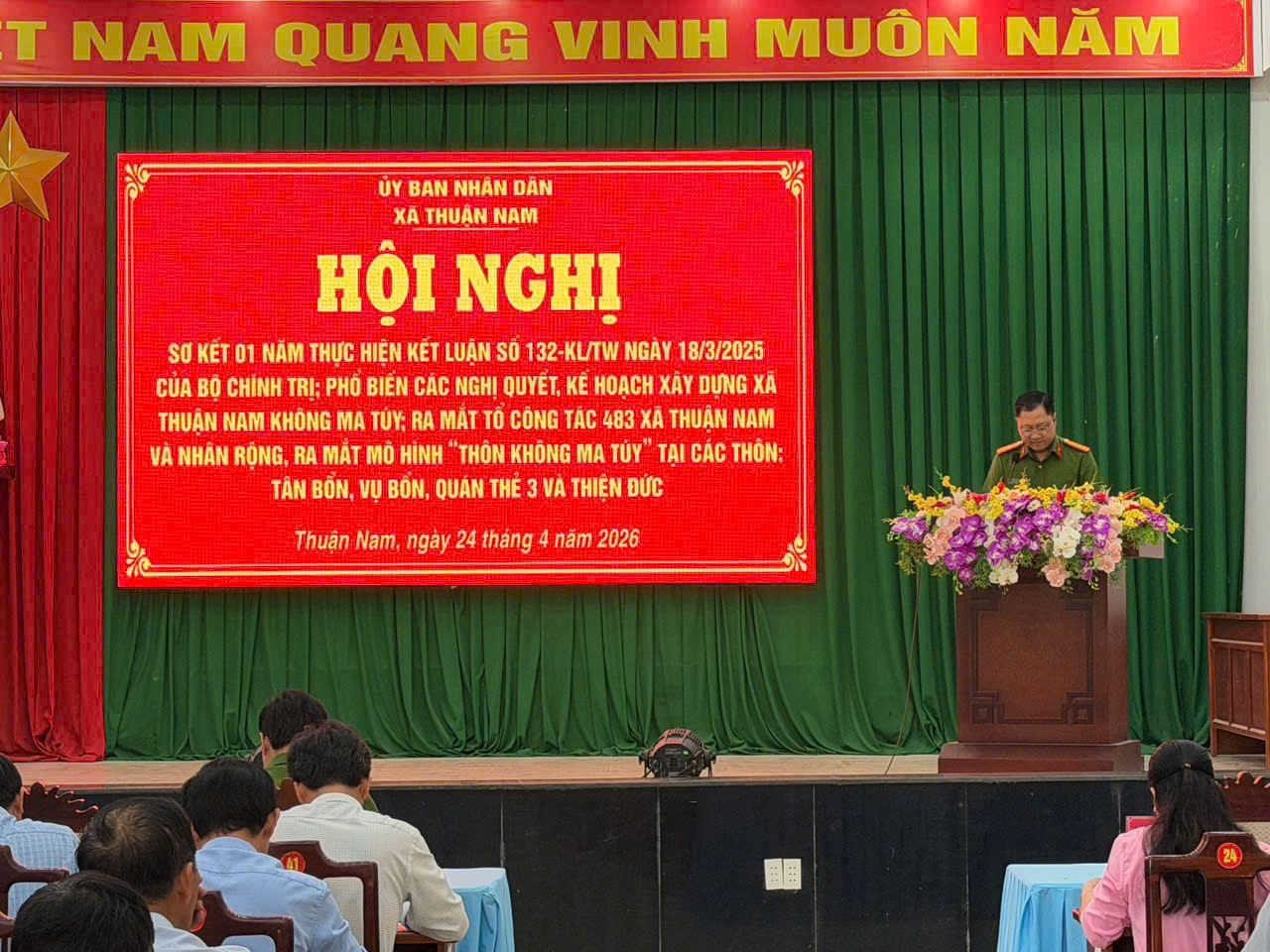 Xã Thuận Nam sơ kết 01 năm thực hiện Kết luận số 132 của Bộ chính trị