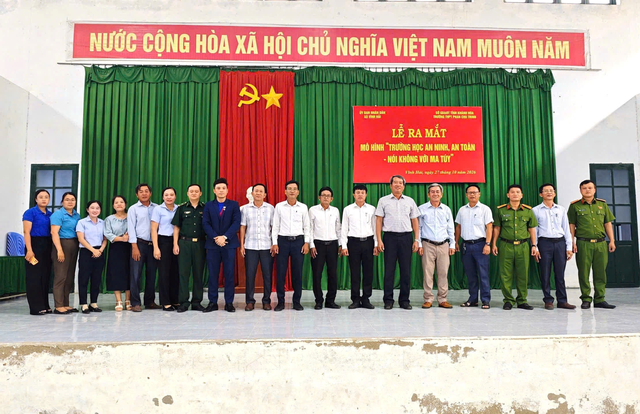 Xã Vĩnh Hải cho ra mắt mô hình hình “Trường học an ninh, an toàn, nói không với ma túy”