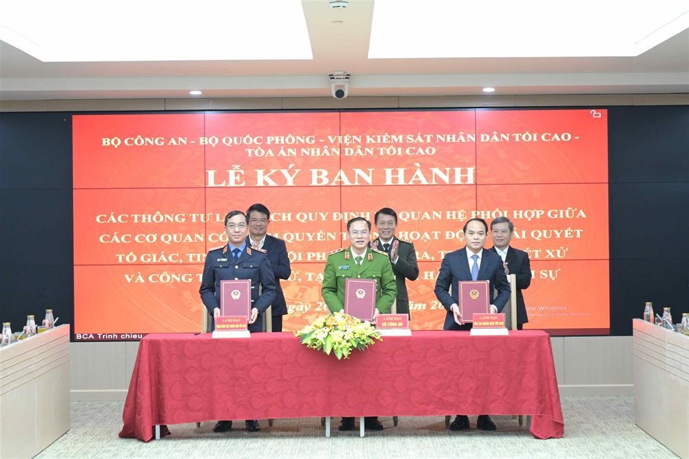 Phối hợp trong hoạt động tố tụng hình sự, quản lý, thi hành tạm giữ, tạm giam và thi hành án hình sự