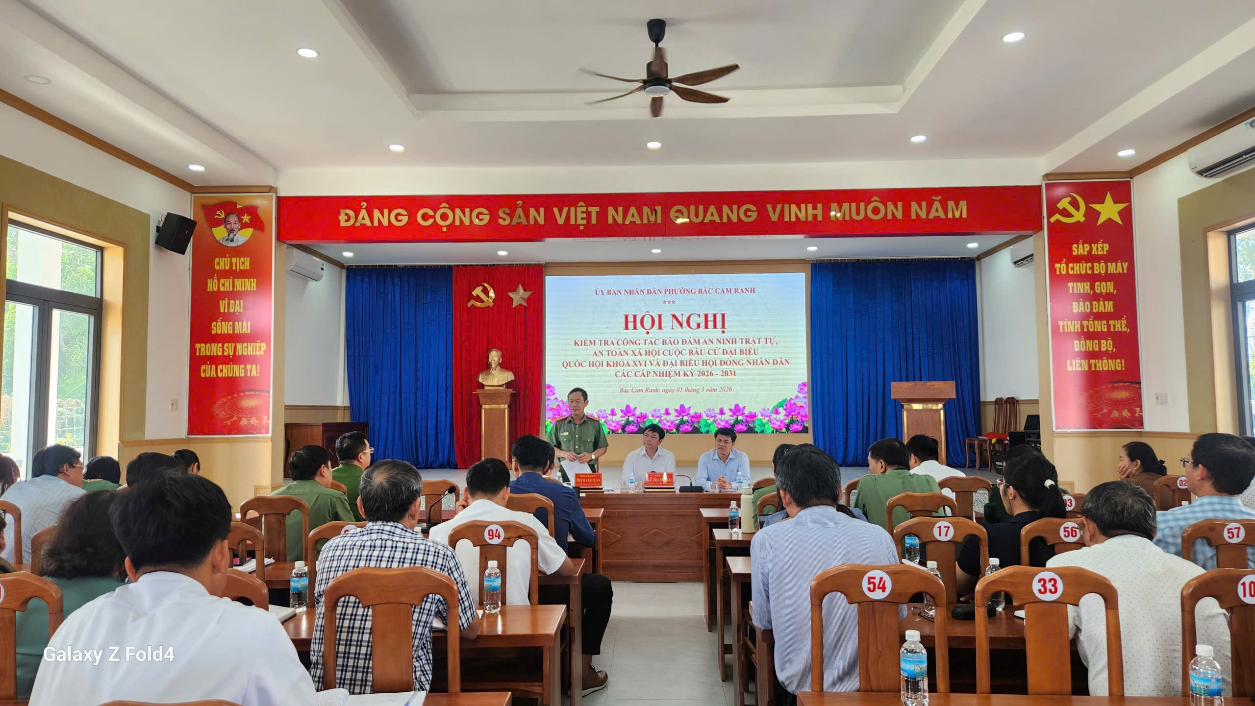 Đoàn Tiểu ban An ninh trật tự kiểm tra công tác đảm bảo an ninh bầu cử tại phường Bắc Cam Ranh