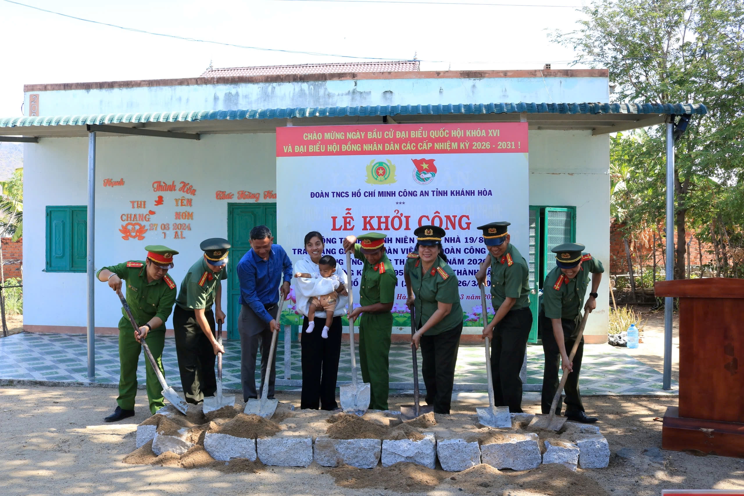 Khởi công xây dựng “Công trình thanh niên – Ngôi nhà 19/8” cho đoàn viên Công an có hoàn cảnh khó khăn