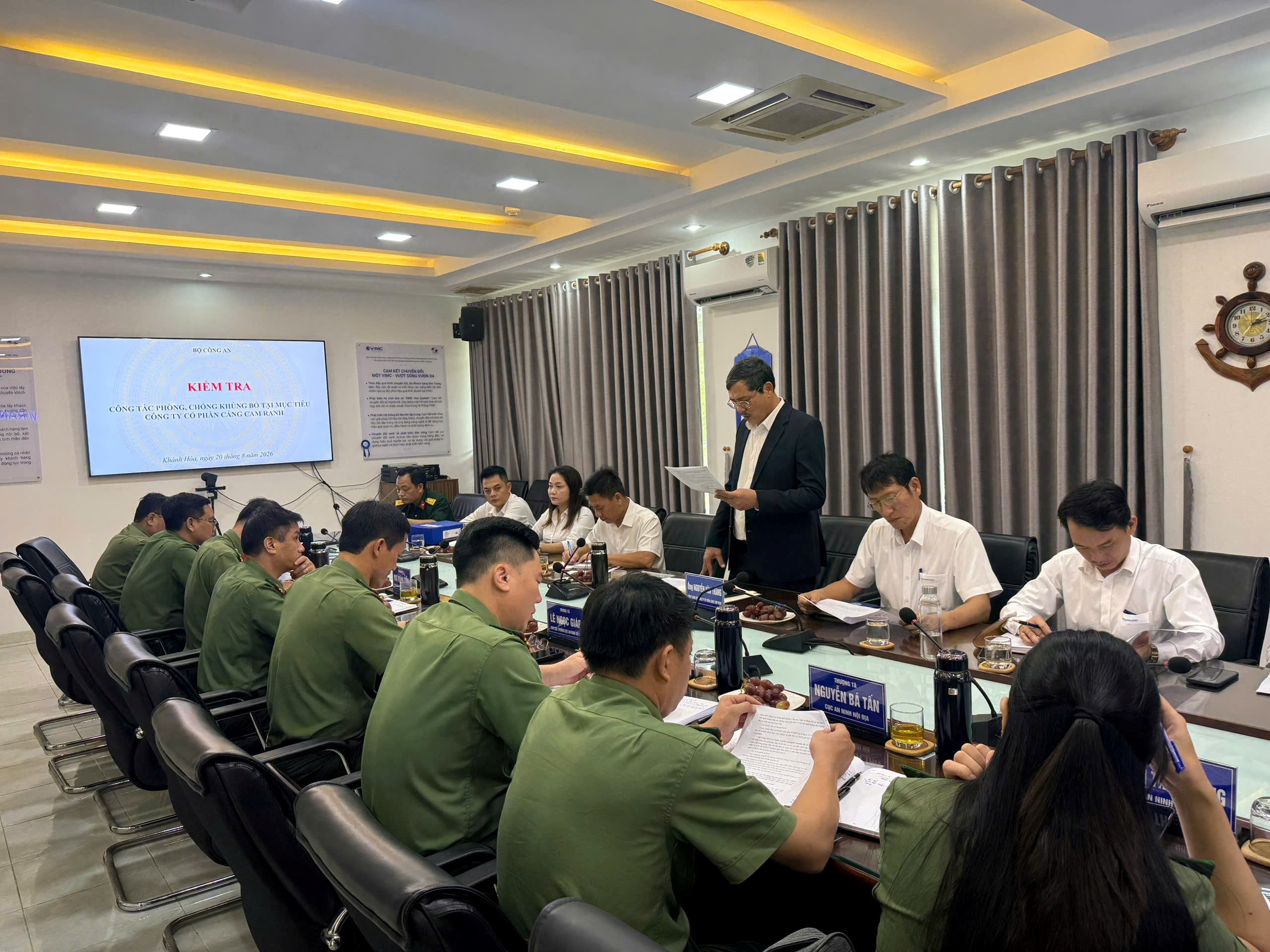 Đoàn kiểm tra Ban Chỉ đạo Phòng, chống khủng bố quốc gia kiểm tra công tác bảo đảm an ninh tại Cảng biển Cam Ranh