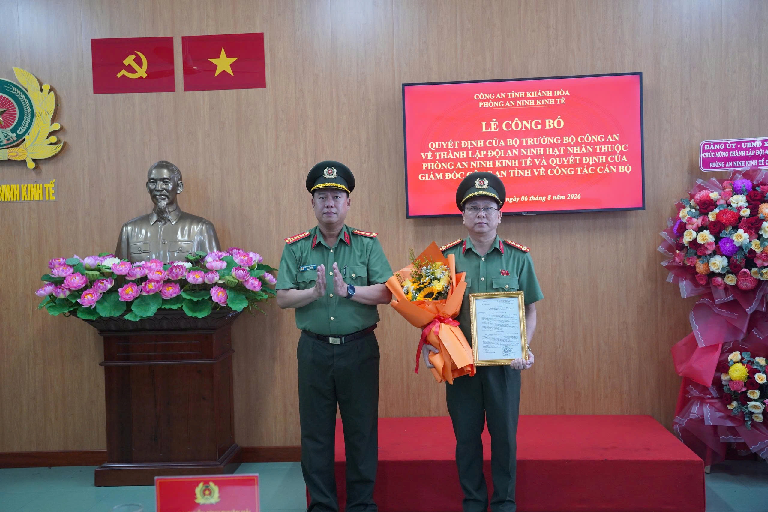 Thành lập Đội An ninh hạt nhân thuộc Phòng An ninh kinh tế, Công an tỉnh Khánh Hòa