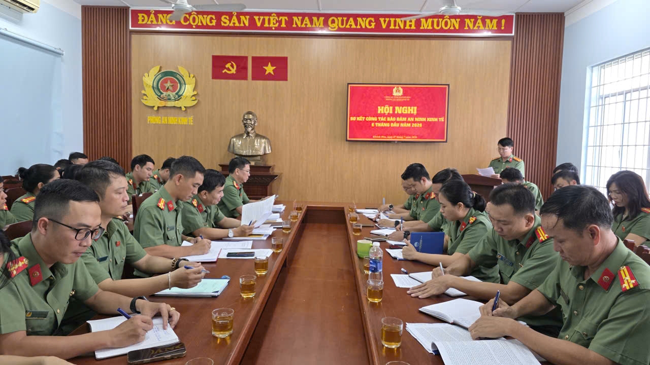 Phòng An ninh kinh tế tổ chức Hội nghị sơ kết công tác đảm bảo an ninh kinh tế 06 tháng đầu năm 2026