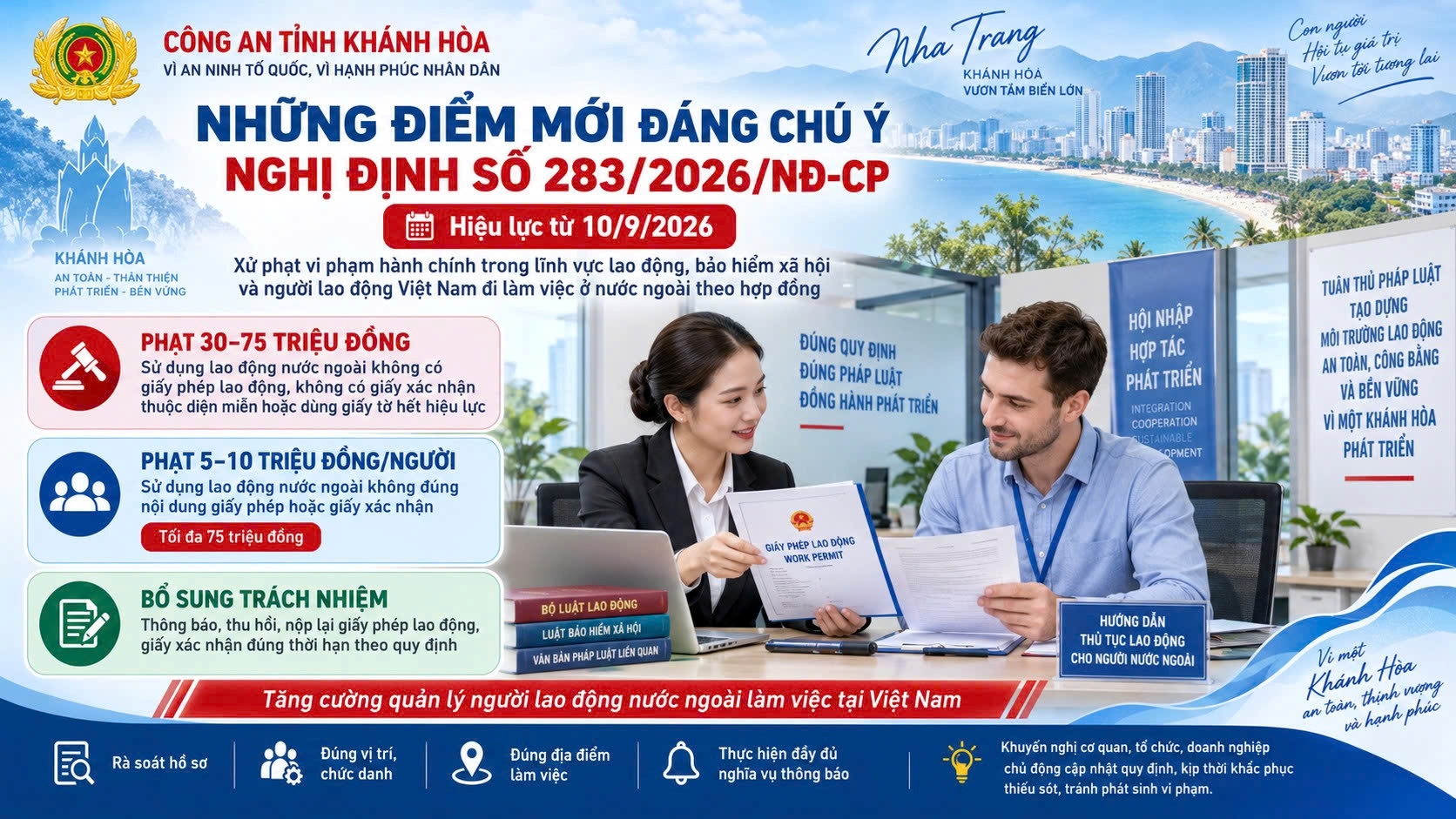 Những điểm mới đáng chú ý tại Nghị định số 283/2026/NĐ-CP về xử phạt vi phạm hành chính trong lĩnh vực lao động và đưa người lao động đi làm việc ở nước ngoài