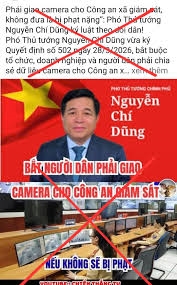 Cảnh giác với các luận điệu xuyên tạc về việc kết nối camera an ninh phá hoại chính sách của Nhà nước