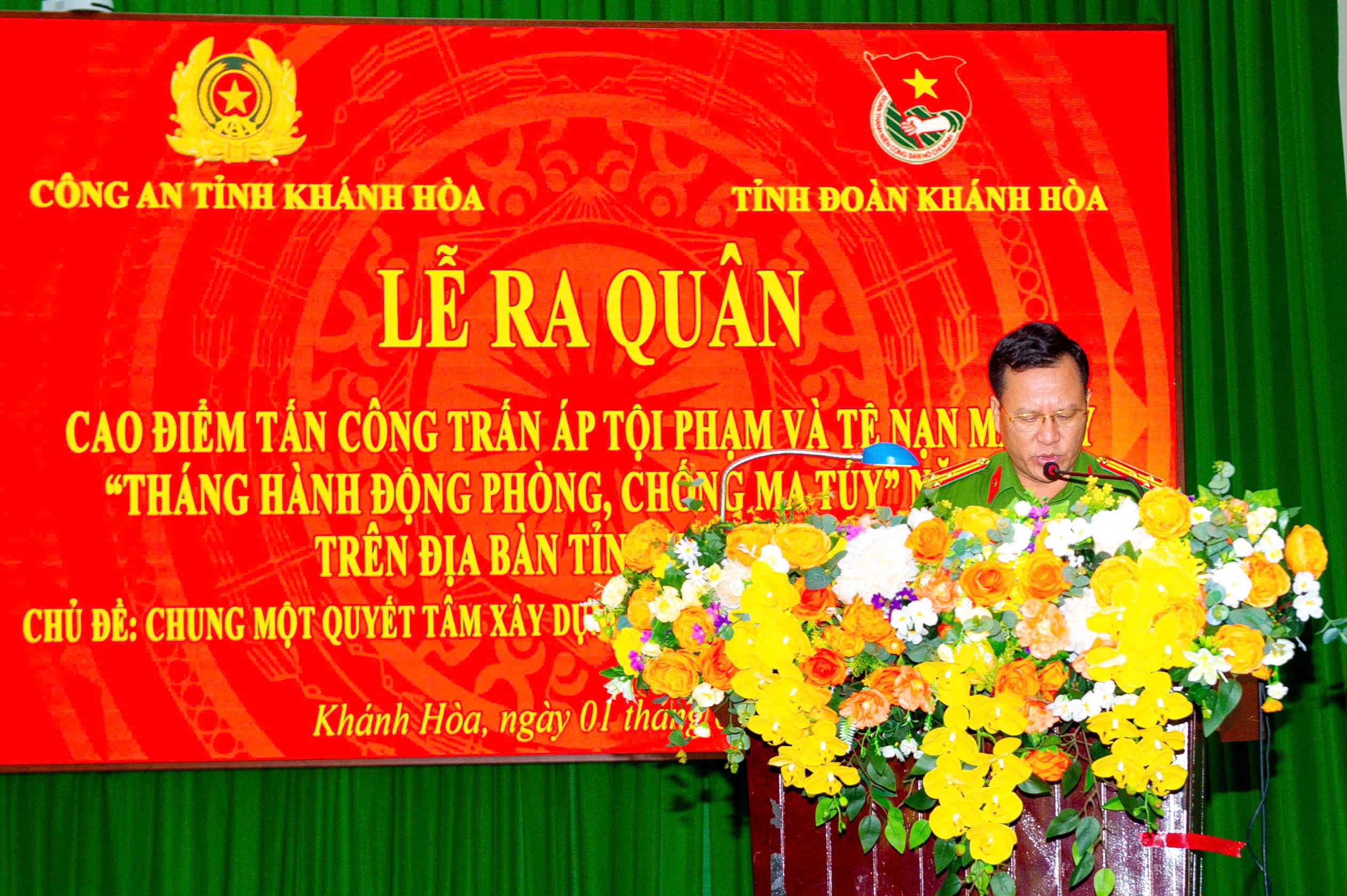 Công an tỉnh Khánh Hoà tổ chức Lễ ra quân cao điểm tấn công, trấn áp tội phạm và tệ nạn ma tuý