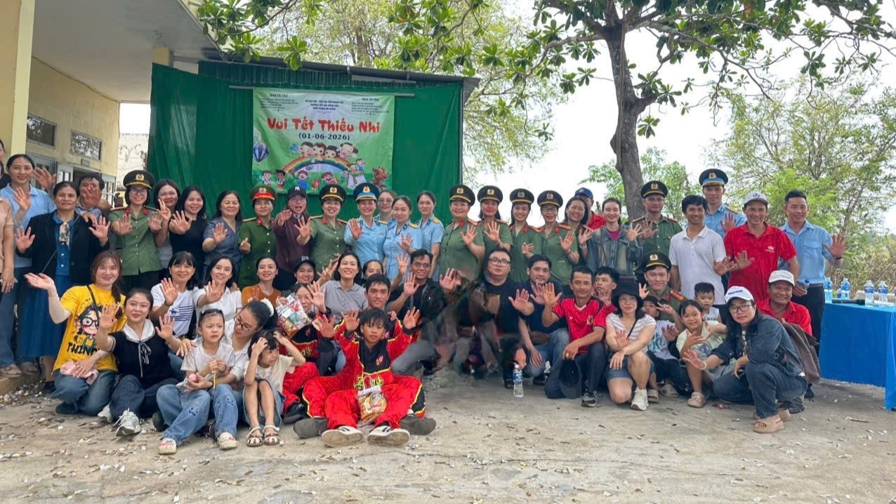 Lan tỏa yêu thương nhân dịp Quốc tế thiếu nhi 1/6 tại trường Tiểu học Nhơn Sơn, tỉnh Khánh Hòa