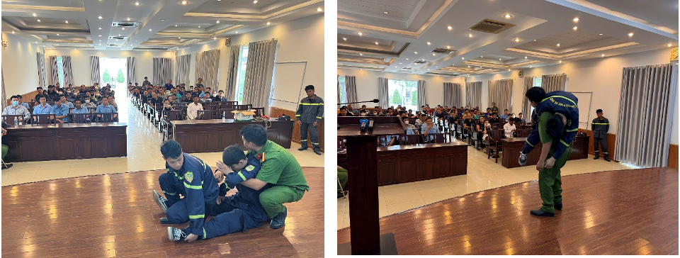Nâng cao kiến thức, kỹ năng cứu nạn, cứu hộ và ứng phó tình huống sự cố, tai nạn cho lực lượng cơ sở trong Khu Công nghiệp Suối Dầu