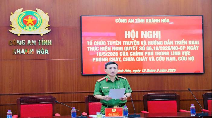 Hội nghị tuyên truyền, hướng dẫn triển khai Nghị quyết số 66.18/2026/NQ-CP ngày 18/5/2026 của Chính phủ trong lĩnh vực PCCC và CNCH