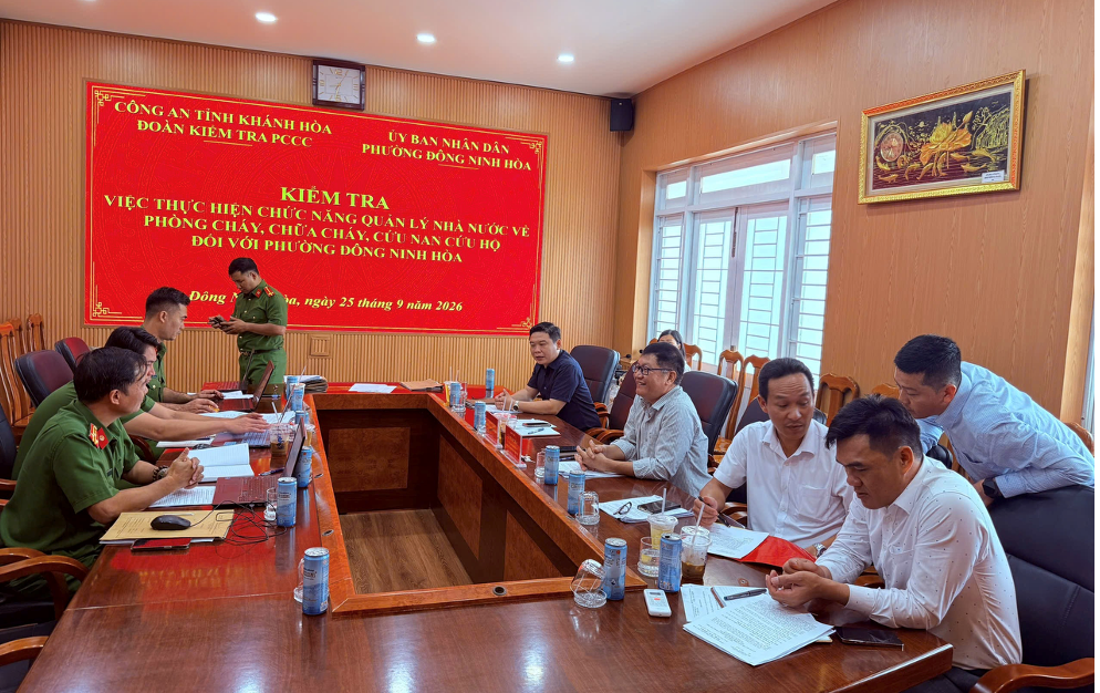 Khánh Hòa: Kiểm tra việc thực hiện chức năng quản lý nhà nước về phòng cháy chữa cháy, cứu nạn cứu hộ đối với Ủy ban nhân dân cấp xã