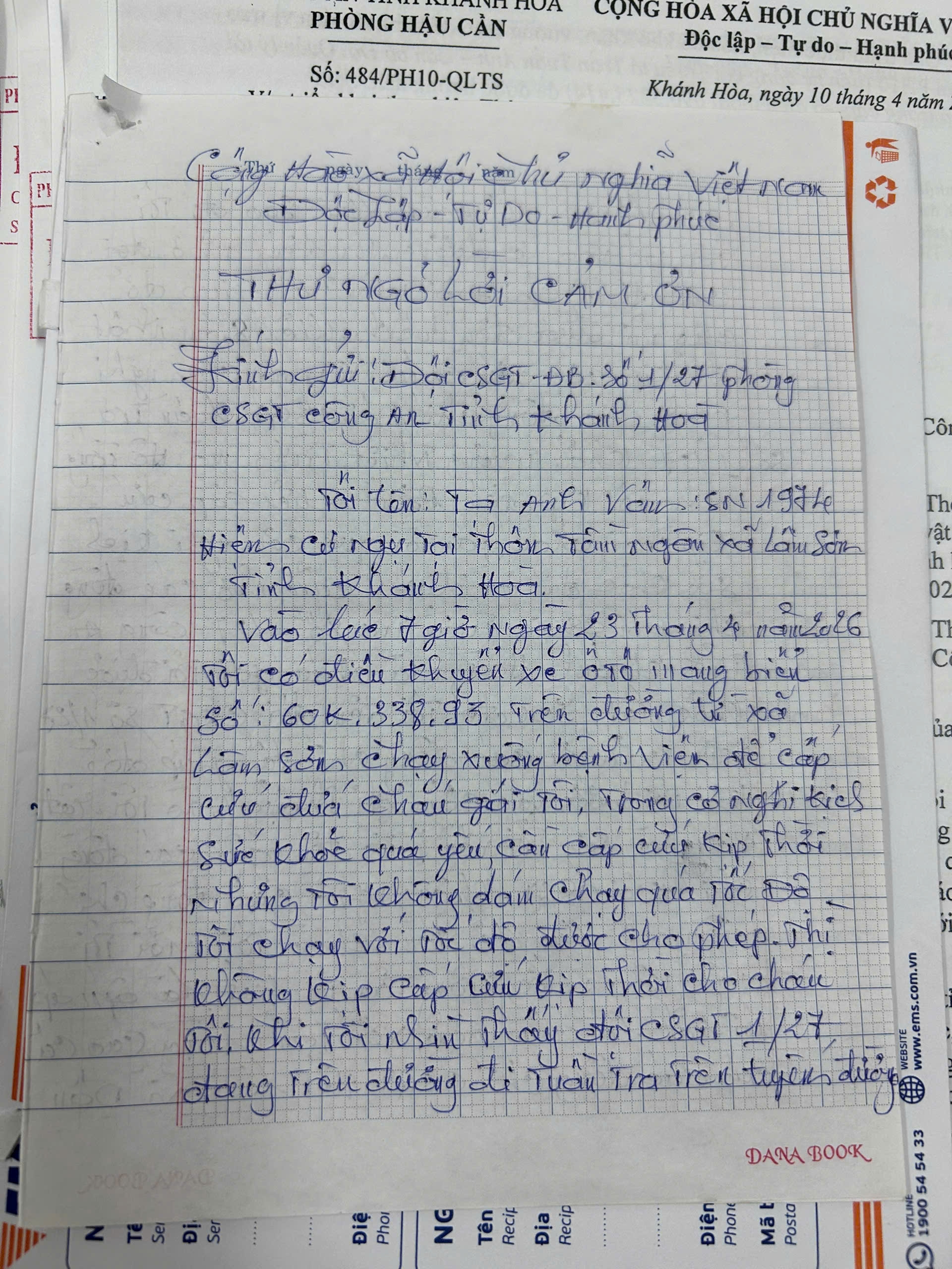 Lan tỏa yêu thương từ lực lượng Cảnh sát giao thông Công an tỉnh Khánh Hòa