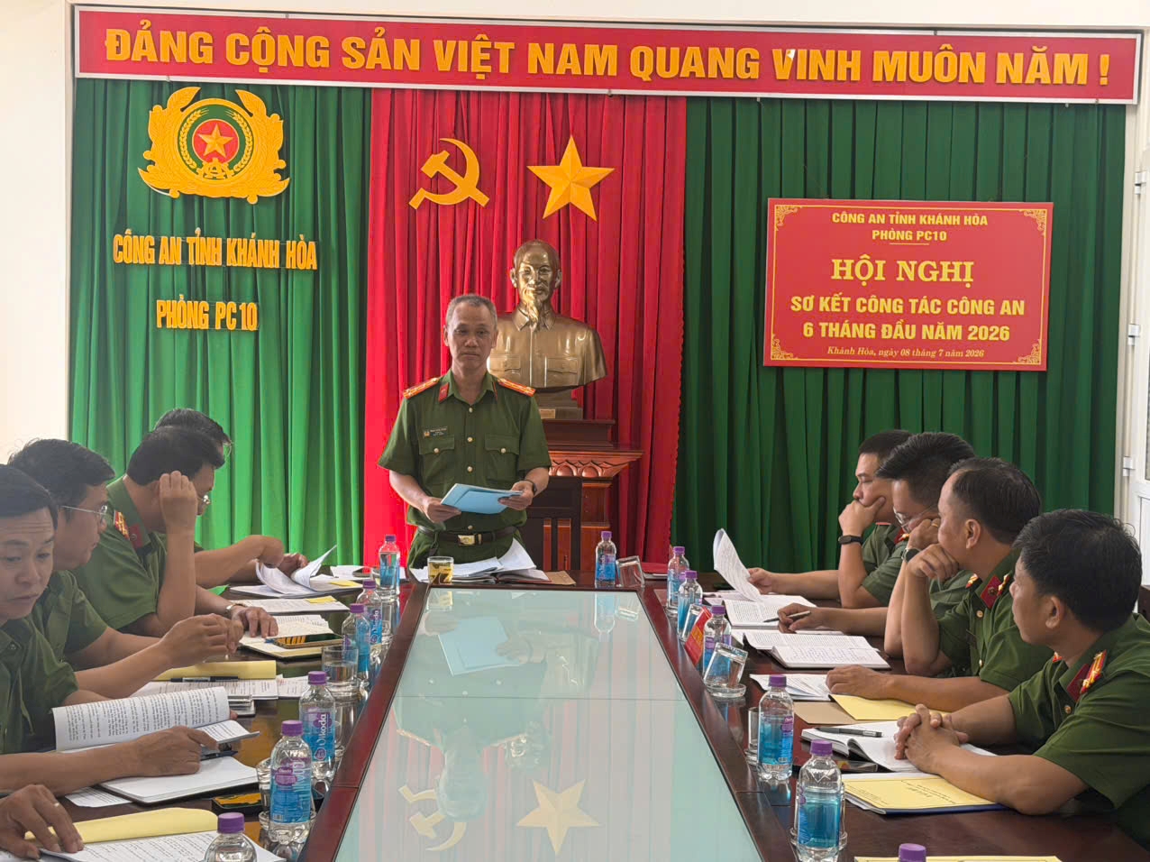 Phòng Cảnh sát thi hành án hình sự và hỗ trợ tư pháp Công an tỉnh Khánh Hòa tổ chức Hội nghị sơ kết công tác Công an 6 tháng đầu năm 2026, triển khai nhiệm vụ 6 tháng cuối năm.