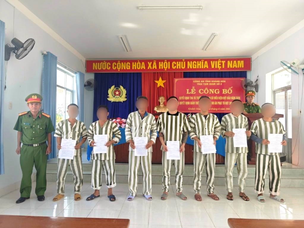 Trại tạm giam số 2: Công bố Quyết định tha tù trước thời hạn có điều kiện đợt đầu năm và giảm án phạt tù đợt 30/4/2026