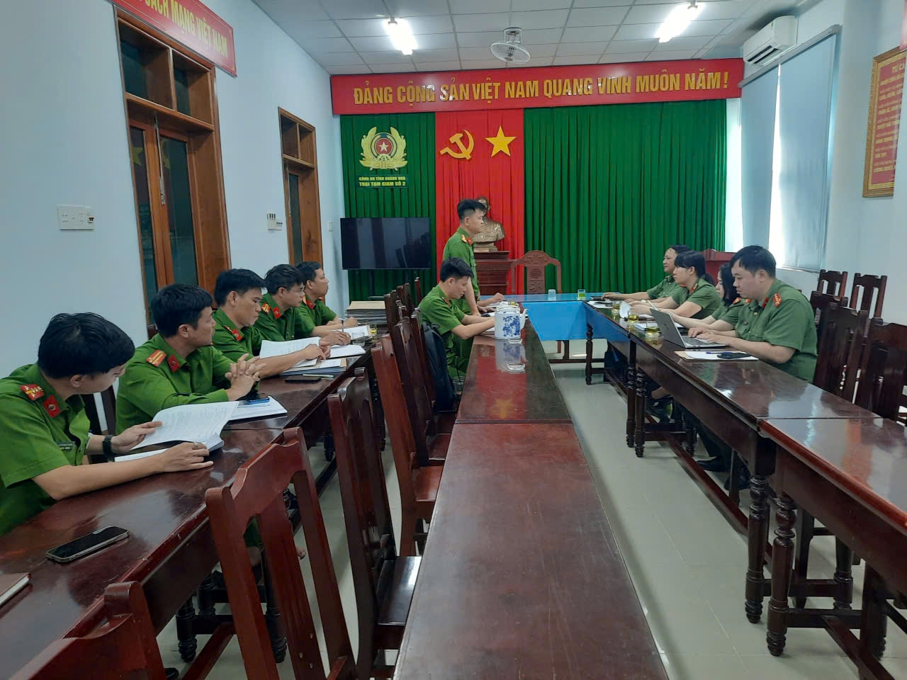 Đoàn kiểm tra, hướng dẫn công tác nghiệp vụ Công an nhân dân tại Trại tạm giam số 2
