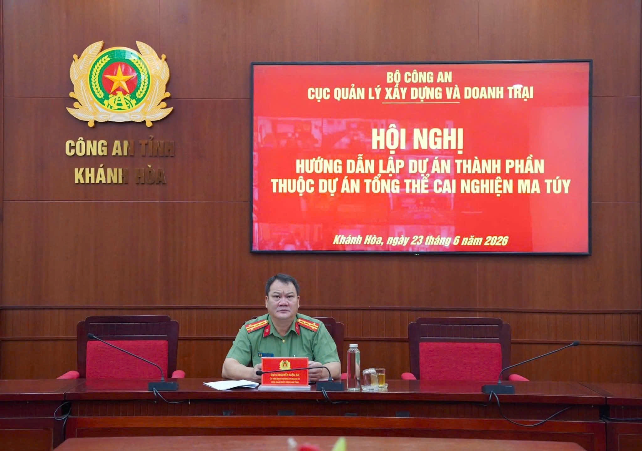Công an tỉnh Khánh Hòa tham dự Hội nghị hướng dẫn lập dự án thành phần thuộc dự án tổng thể cai nghiện ma tuý
