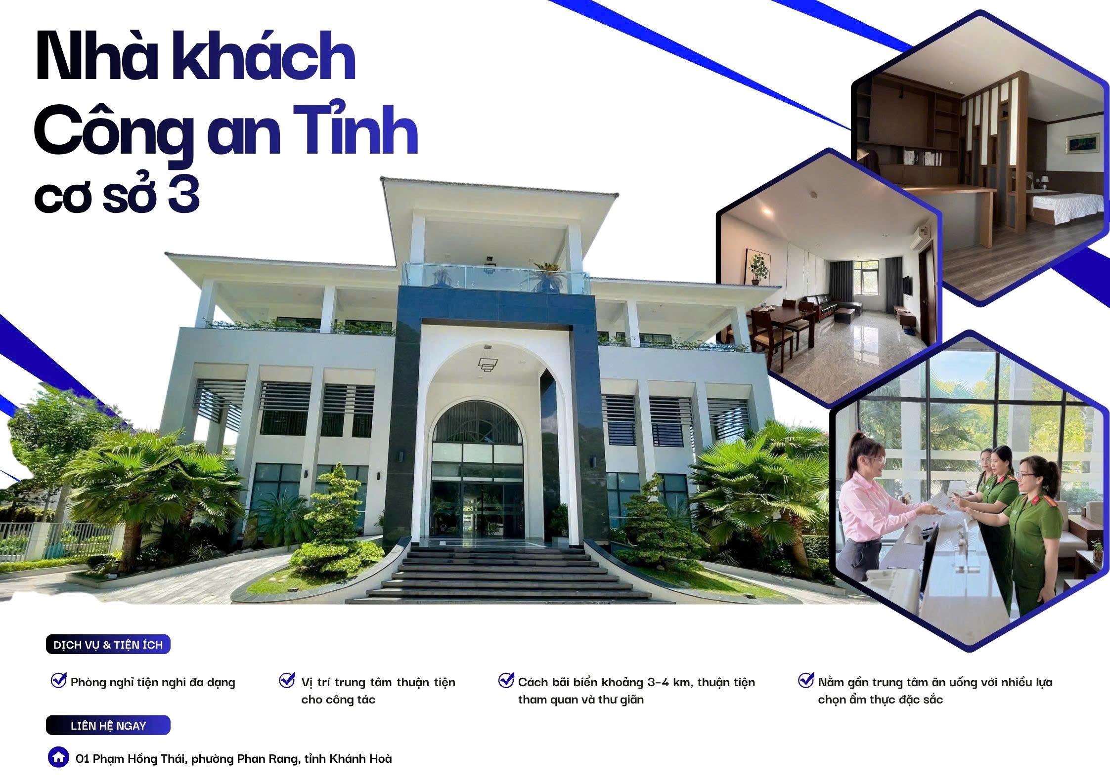 Phát huy hiệu quả cơ sở vật chất, đưa Nhà khách Công an tỉnh Cơ sở 3 vào hoạt động ổn định