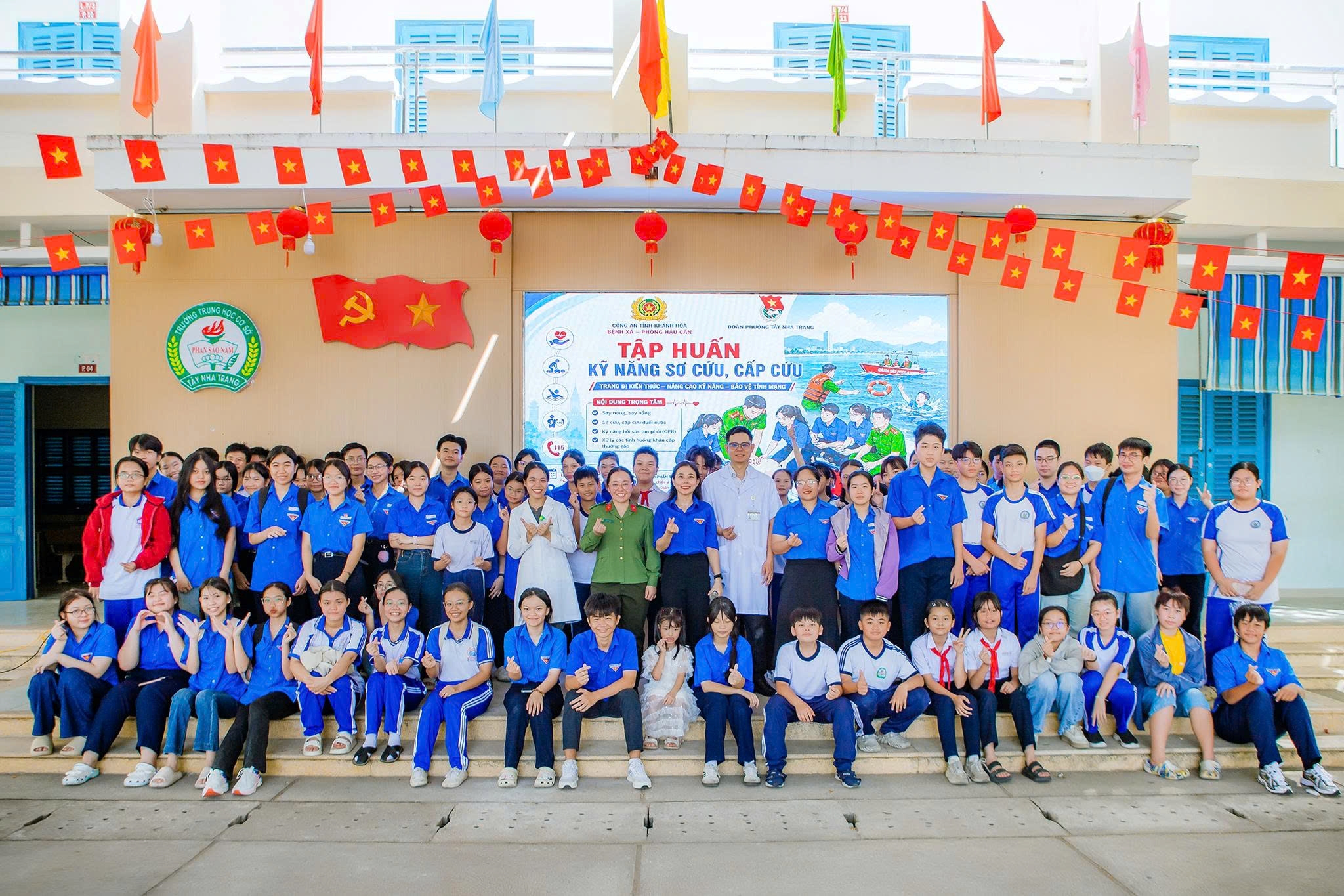 Tuổi trẻ Phòng Hậu cần tổ chức tuyên truyền kiến thức, kỹ năng sơ cấp cứu cơ bản cho thanh thiếu nhi