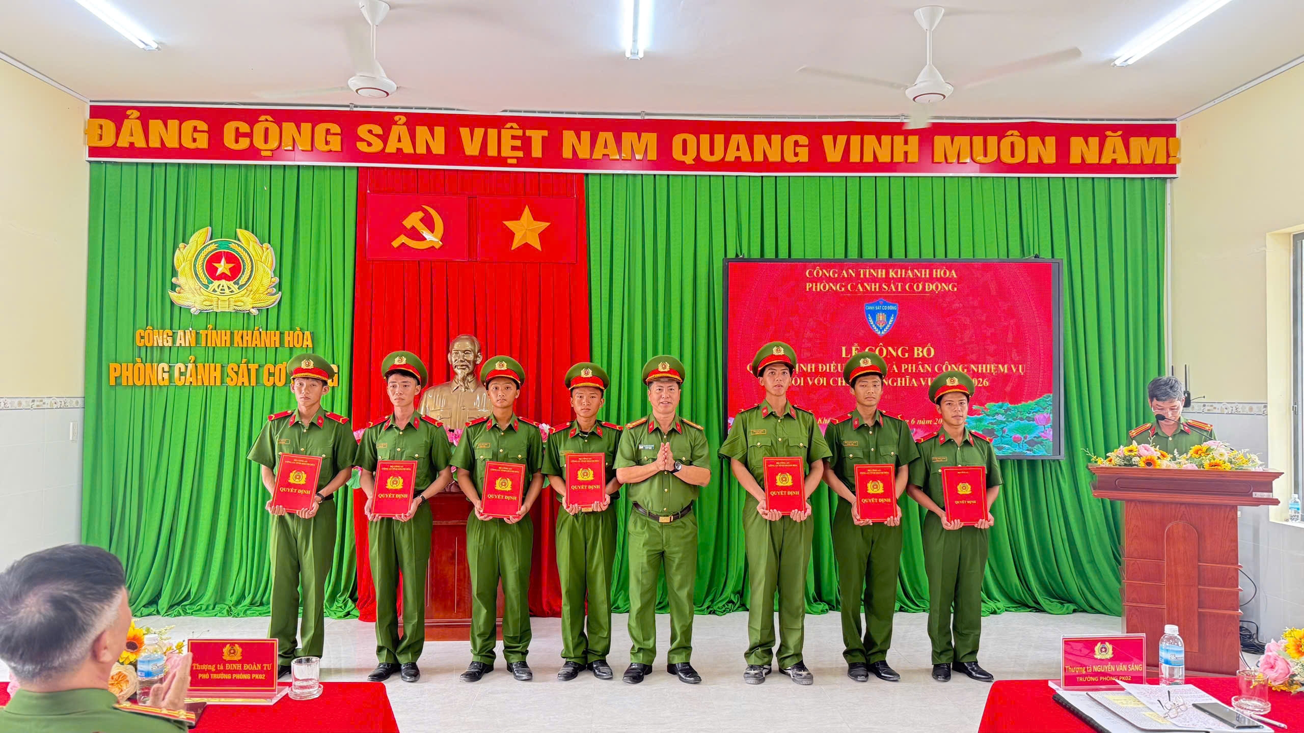 Phòng Cảnh sát cơ động công bố quyết định điều động, phân công nhiệm vụ đối với chiến sĩ nghĩa vụ năm 2026