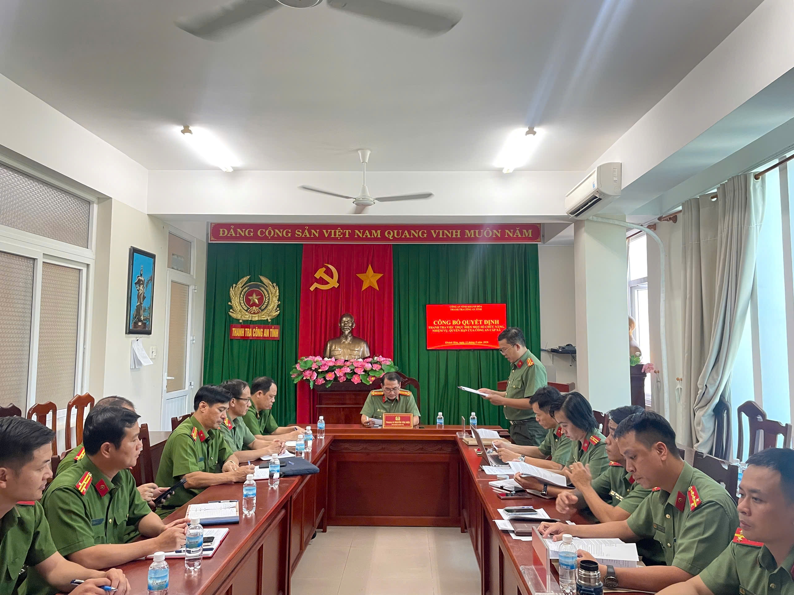 Thanh tra Công an tỉnh Khánh Hòa tổ chức công bố Quyết định thanh tra 