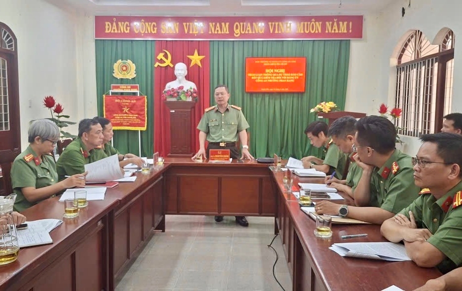 Hội nghị thông qua dự thảo báo cáo kết quả kiểm tra đối với Đảng ủy Công an phường Phan Rang