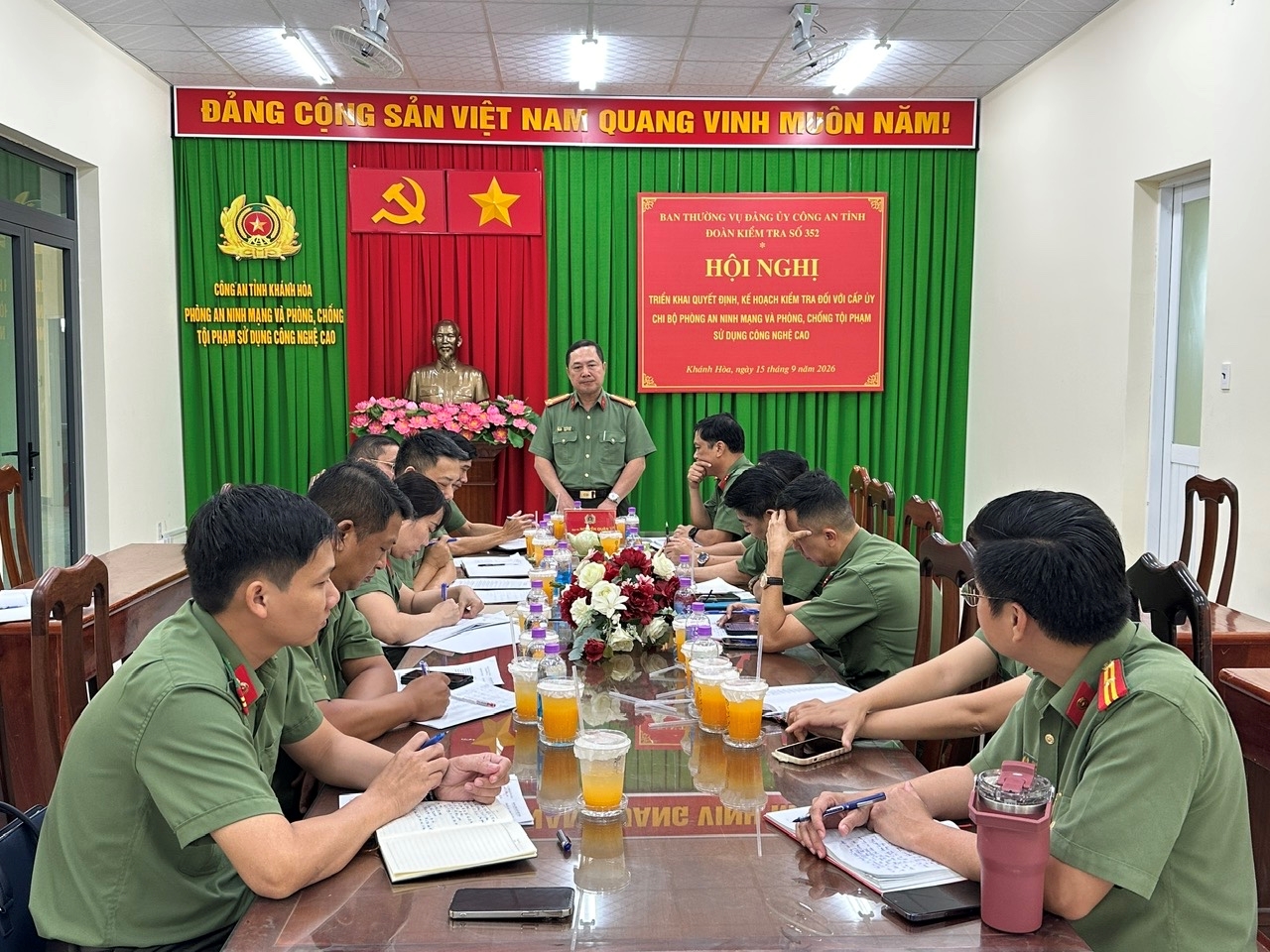 Hội nghị triển khai Quyết định kiểm tra đối với Chi bộ Phòng An ninh mạng và phòng, chống tội phạm công nghệ cao