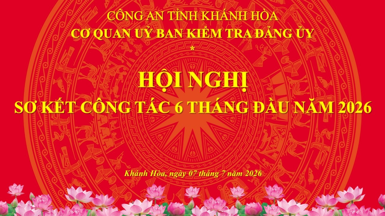 Cơ quan Uỷ ban Kiểm tra Đảng ủy Công an tỉnh sơ kết công tác 6 tháng đầu năm 2026