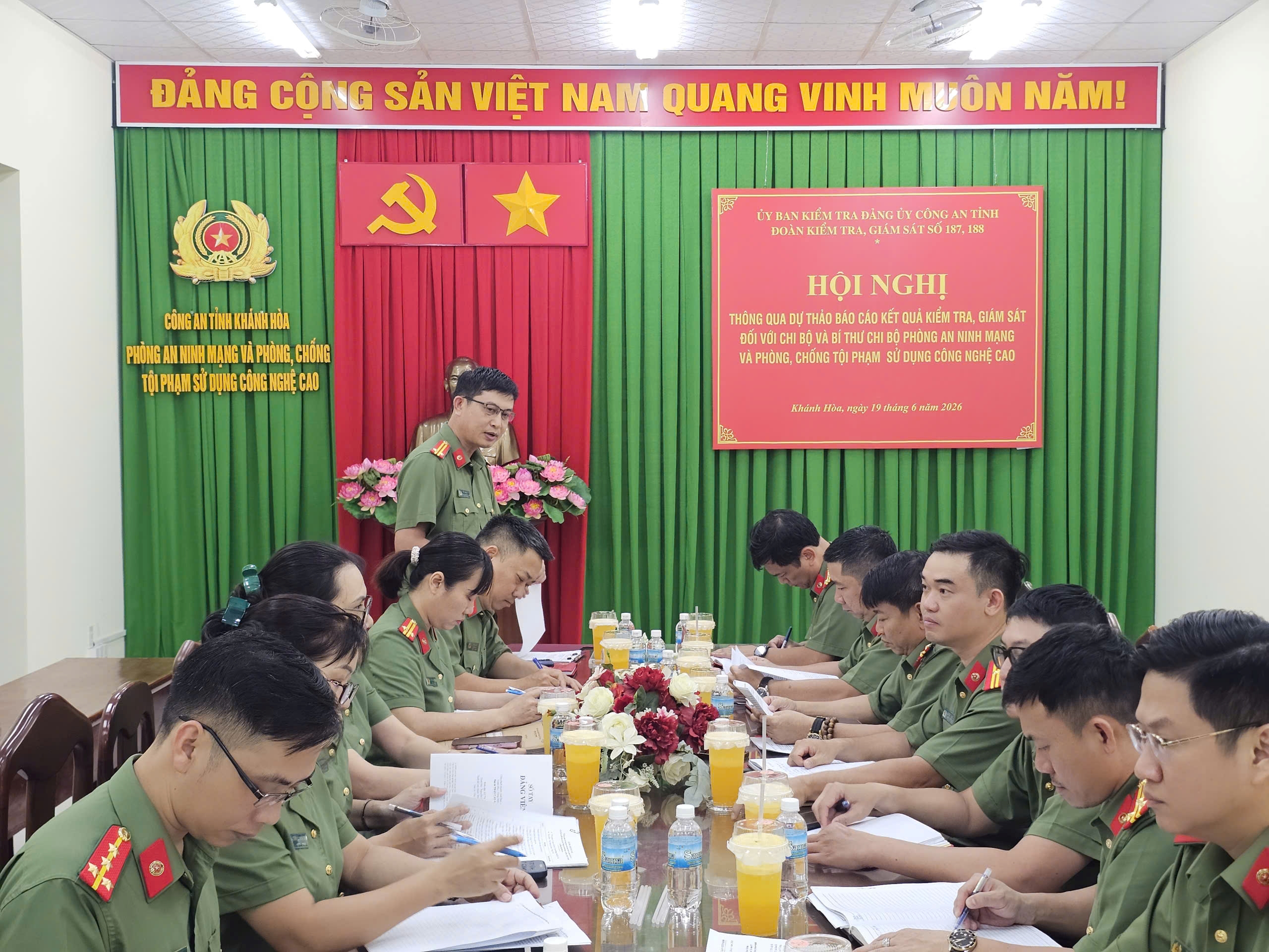Hội nghị thảo luận dự thảo báo cáo kết quả kiểm tra, giám sát đối với Chi bộ và Bí thư Chi bộ Phòng An ninh mạng và phòng chống tội phạm công nghệ cao