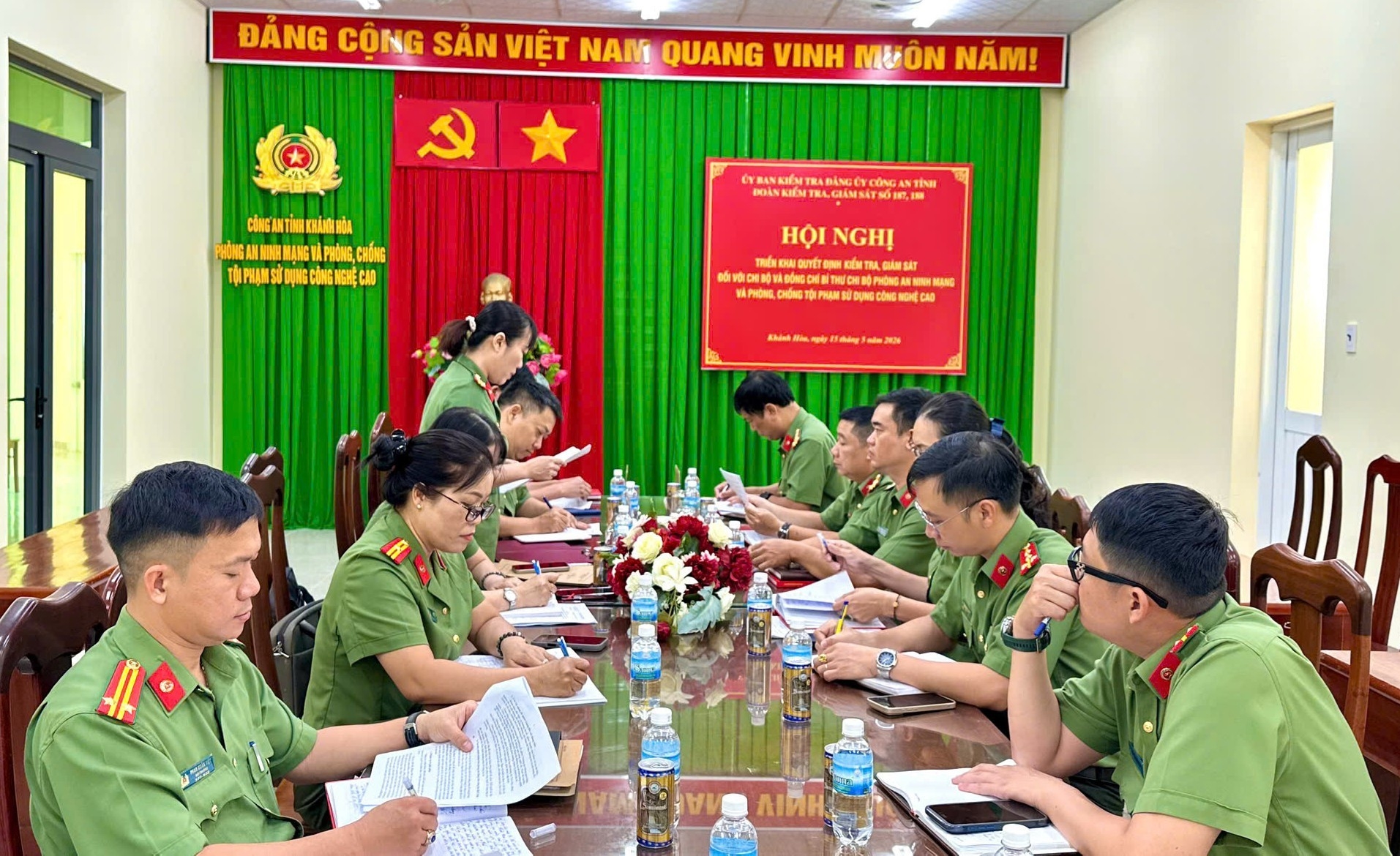 Hội nghị triển khai Quyết định kiểm tra, giám sát đối với Chi bộ và đồng chí Bí thư Chi bộ Phòng An ninh mạng và phòng chống tội phạm sử dụng công nghệ cao