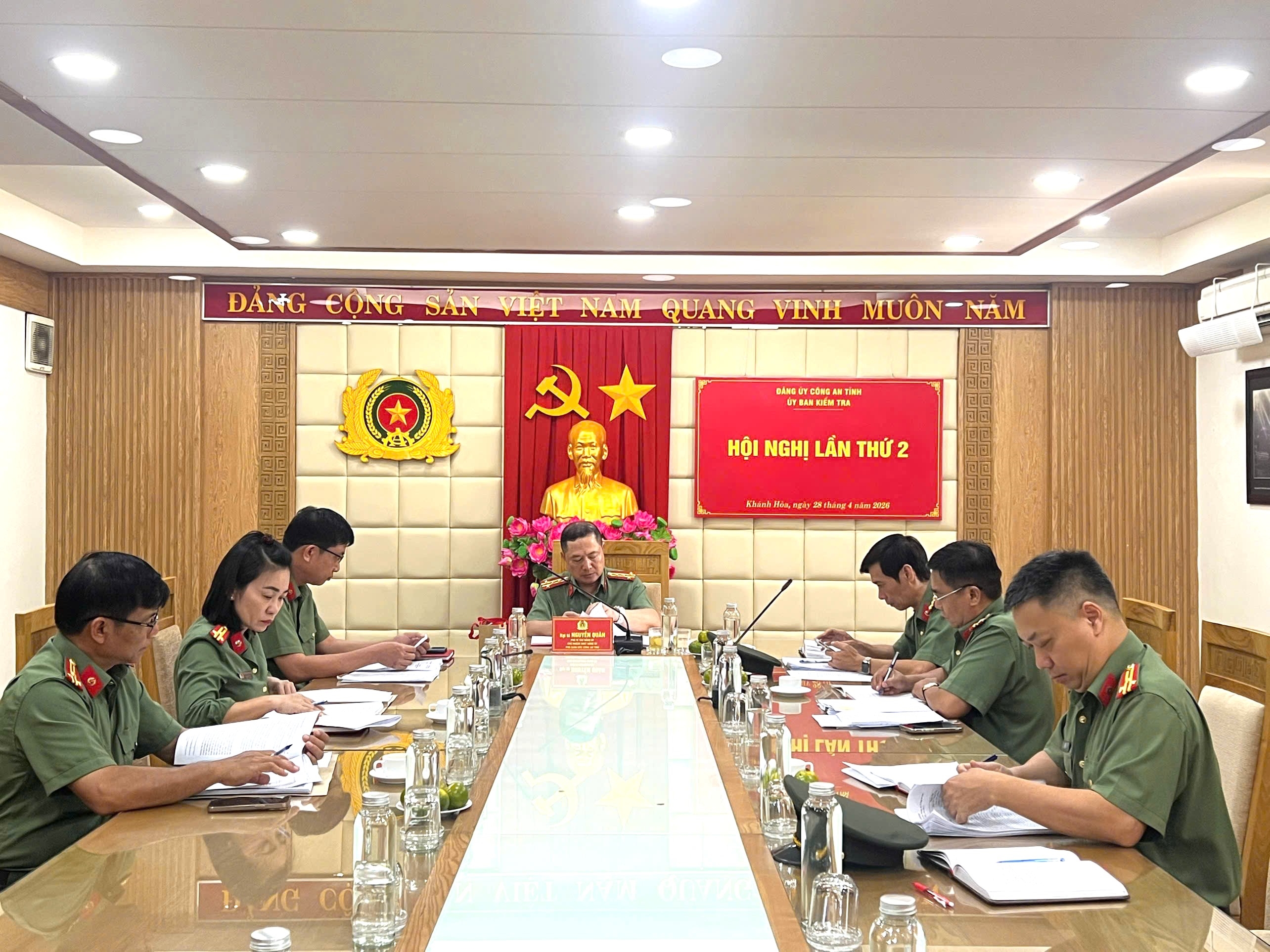 Ủy ban kiểm tra Đảng ủy Công an tỉnh tổ chức hội nghị lần thứ 2 năm 2026