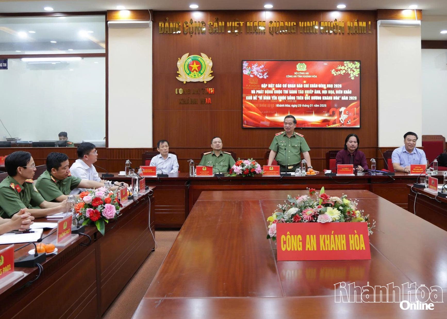Công an tỉnh Khánh Hòa gặp mặt báo chí nhân dịp Xuân Bính Ngọ và phát động cuộc thi sáng tác nghệ thuật