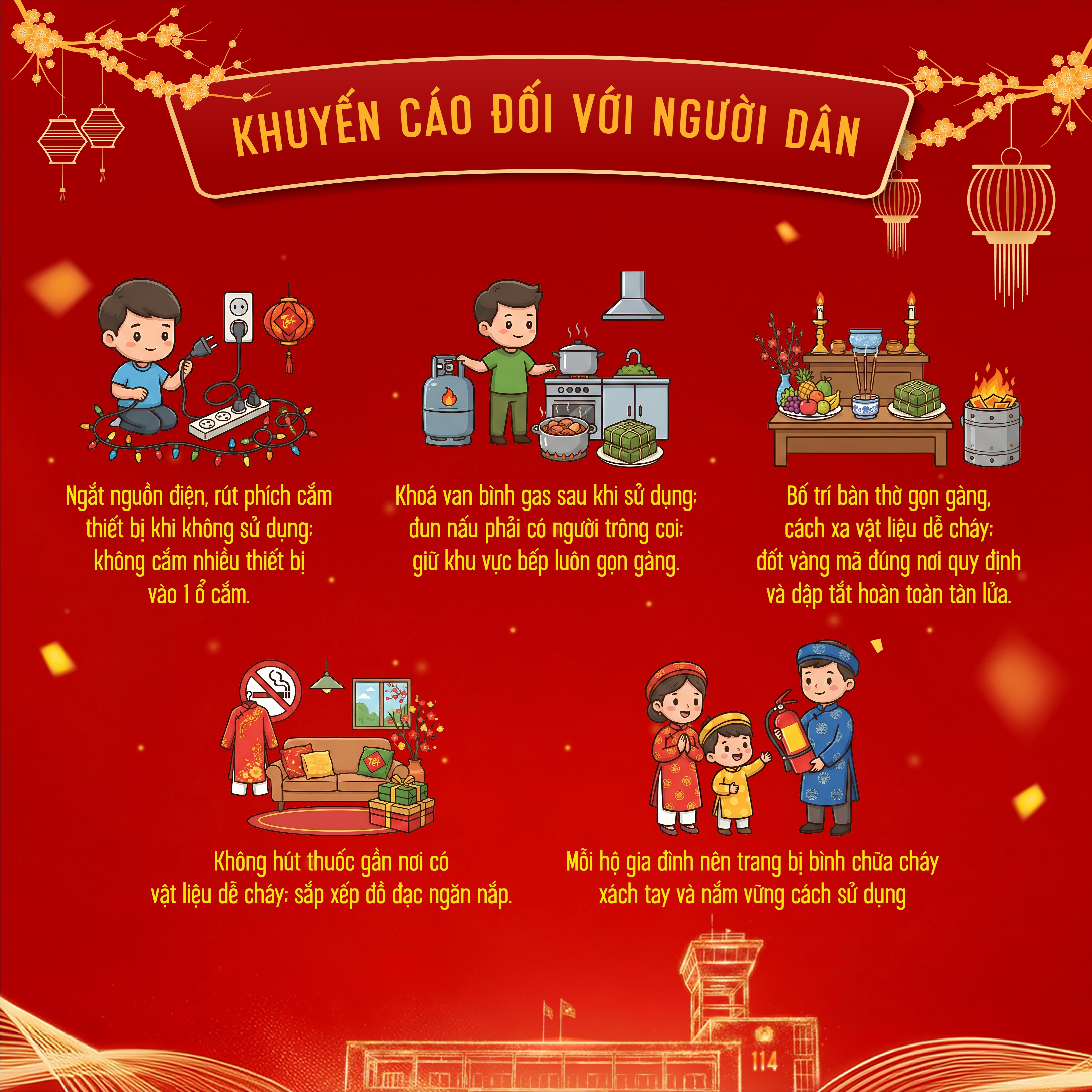 Các biện pháp phòng cháy chữa cháy dịp Tết Nguyên đán 2026