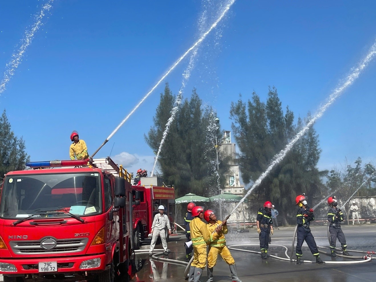 Thực tập phương án chữa cháy tại Trạm Phân Phối Ninh Thủy: Chủ động ứng phó từ cơ sở