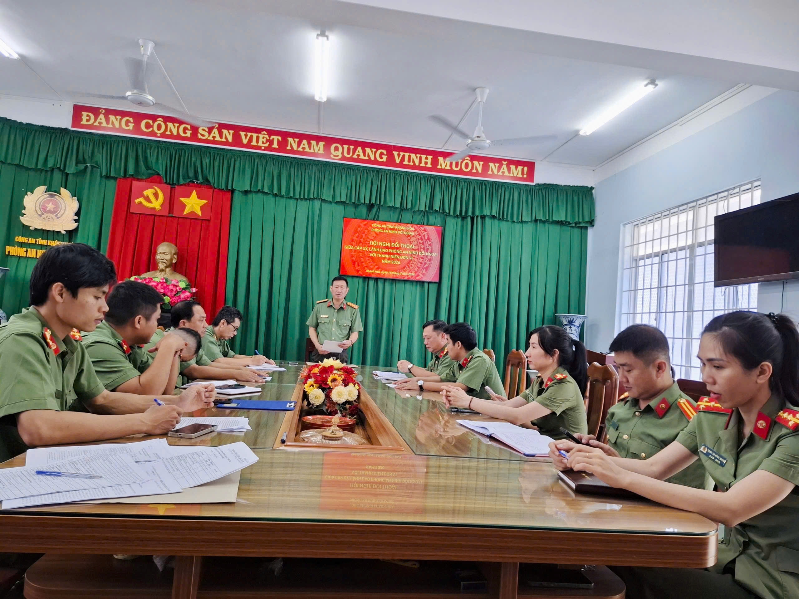 Phòng An ninh đối ngoại tổ chức Hội nghị đối thoại với Đoàn viên, thanh niên