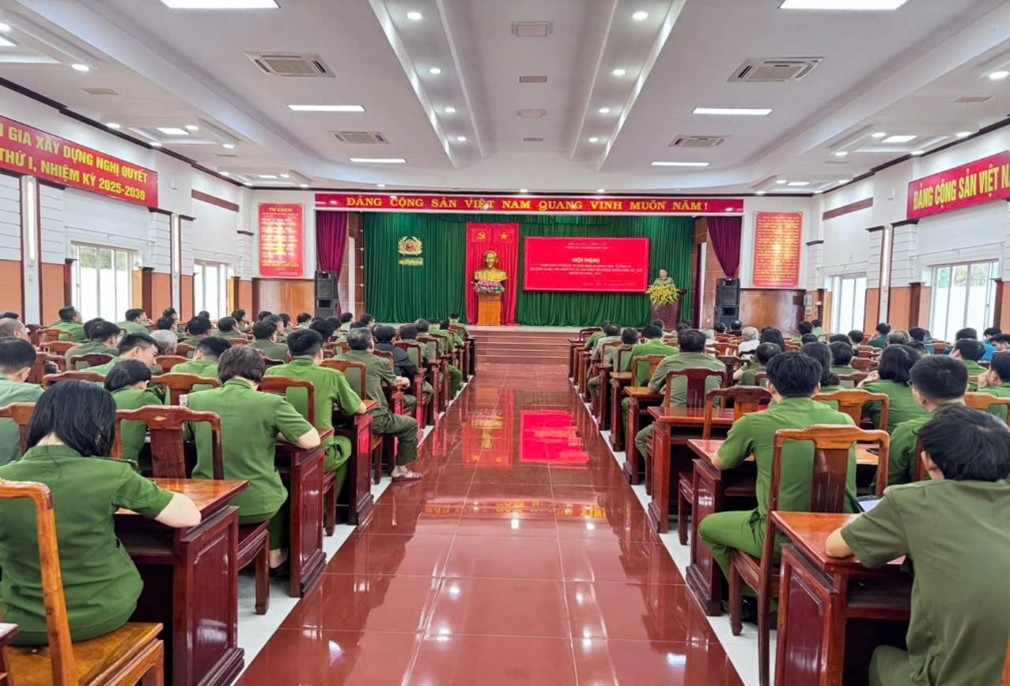 Công an phường Bảo An triển khai phương án đảm bảo an ninh, trật tự phục vụ bầu cử