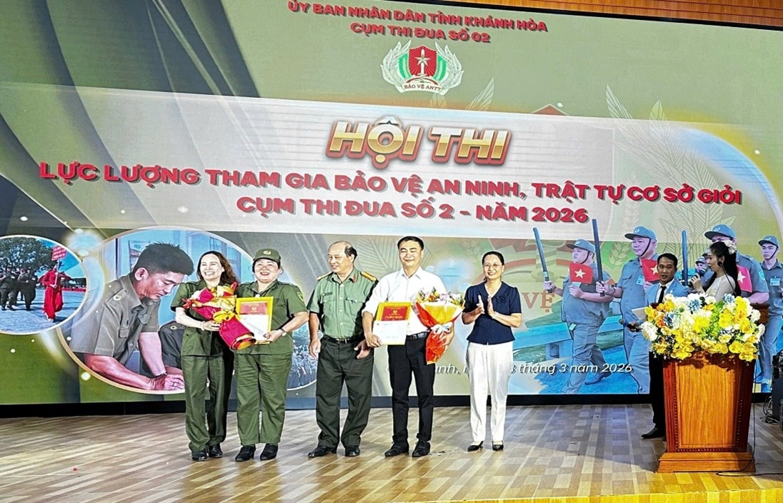 Đội thi lực lượng tham gia bảo vệ an ninh trật tự cơ sở giỏi phường Bảo An xuất sắc đạt giải Nhì toàn đoàn - Cụm thi đua số 02