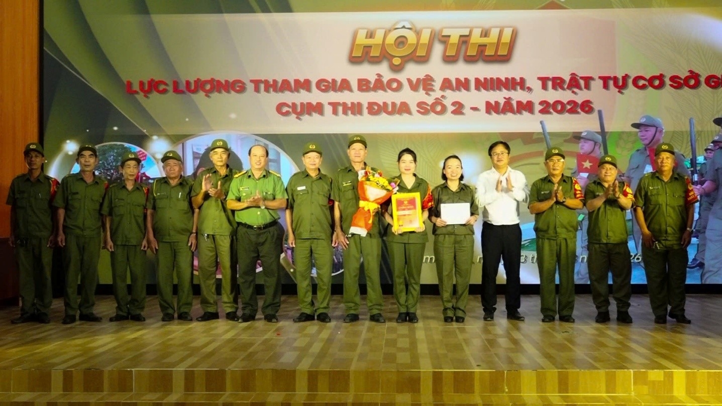 Hội thi lực lượng tham gia an ninh, trật tự cơ sở giỏi cụm thi số 2 thành công tốt đẹp