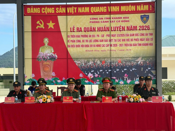 Phòng Cảnh sát cơ động tổ chức Lễ ra quân huấn luyện năm 2026 và triển khai phương án bảo đảm an ninh, trật tự bầu cử