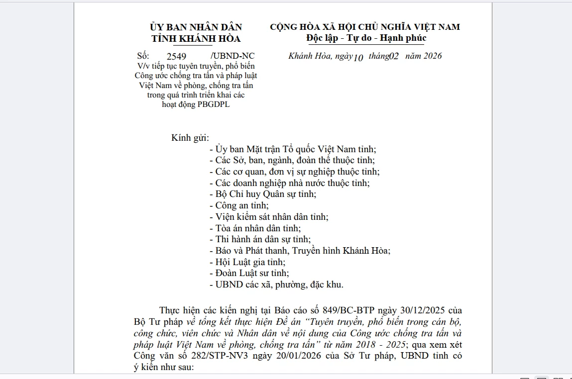 Tiếp tục tuyên truyền Công ước chống tra tấn và pháp luật về phòng, chống tra tấn