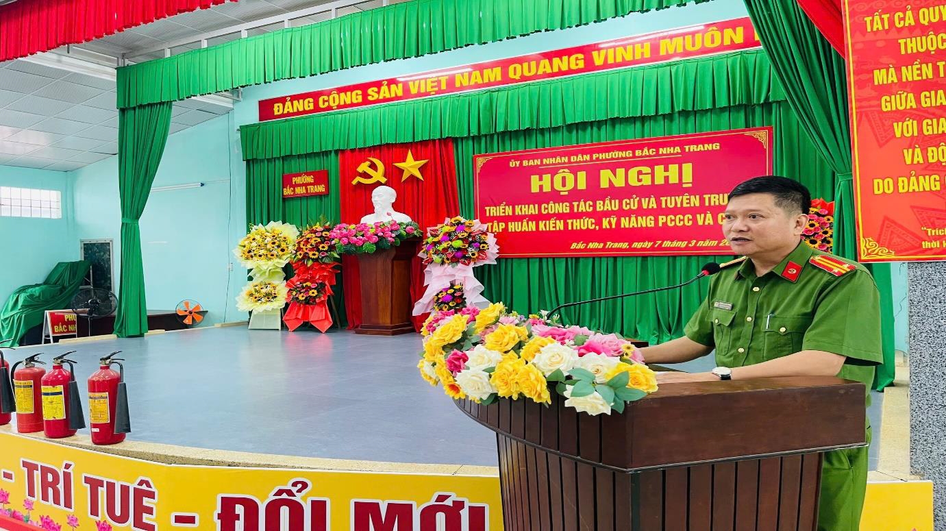 Đảm bảo an toàn phòng cháy, chữa cháy và cứu nạn, cứu hộ phục vụ công tác bầu cử đại biểu Quốc Hội khóa XVI và đại biểu HĐND các cấp nhiệm kỳ 2026 - 2031 trên địa bàn phường Bắc Nha Trang