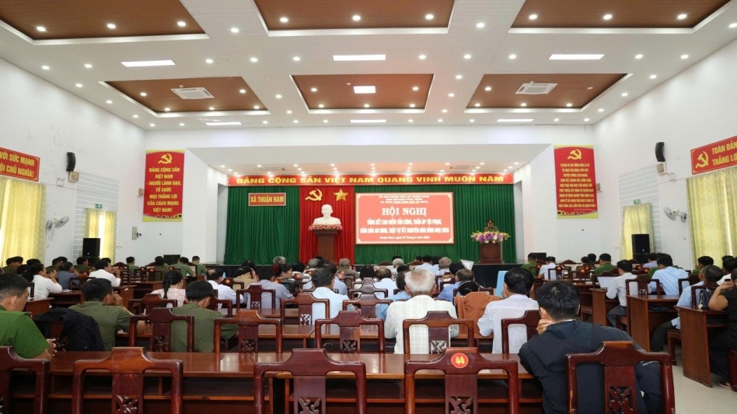 Xã Thuận Nam tổng kết cao điểm tấn công,  trấn áp tội phạm, đảm bảo an ninh, trật tự tết nguyên đán bính ngọ 2026