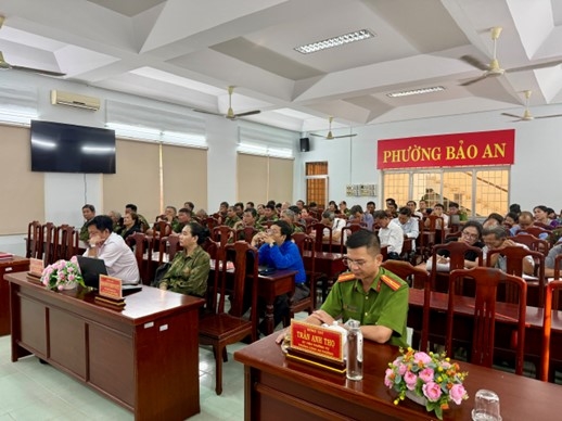 Công an phường Bảo An: Hội nghị phổ biến các quy định của pháp luật về phòng cháy, chữa cháy và cứu nạn, cứu hộ